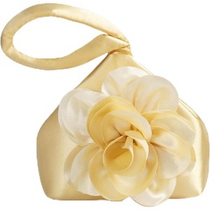 Clutch Purses for Women - Evening Bags Flower Satin Handbag Classy Wristlet Purse for Party Daily Wedding - 1 of 4
