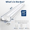 MyDepot Bay Lighting 4 Pack 4FT LED Shop Light, Linkable Utility Shop Lights - 2 of 4