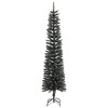 Aghana Digitals 240cm Slim Green PVC Artificial Christmas Tree with Steel Stand, 434 Tips & White - 2 of 4