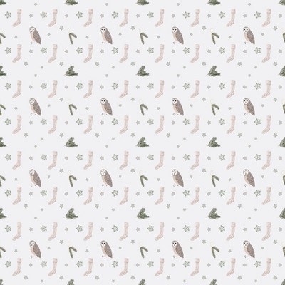 Waterleaf Paper Co. 100% Biodegradable, Compostable and Dissolvable Christmas Wrapping Paper, Hello Winter Wise Owl, 18" W x 47" L (approx 6 sq-ft)