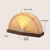 JONATHAN Y Darla Modern Art Deco Paper Half Pleated Fan LED Table Lamp - 3 of 4