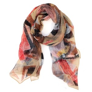 Wrapables Lightweight Sheer Silky Feeling Georgette Scarf, Taupe Eco-Trendy - 1 of 4