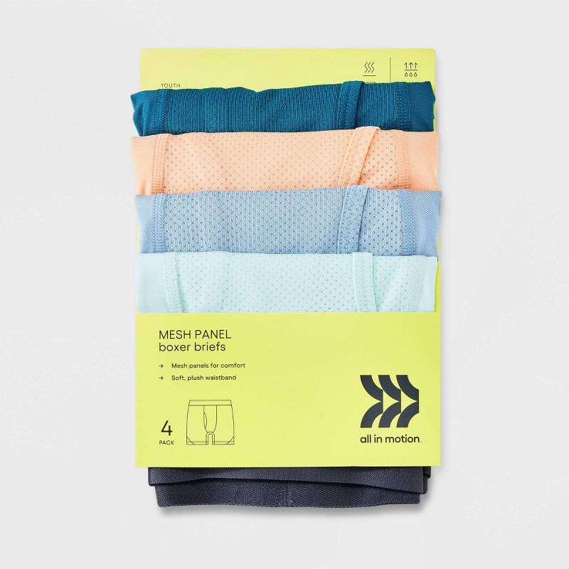 Boys&#39; 4pk Mesh Boxer Briefs - All In Motion&#8482;, 2 of 4