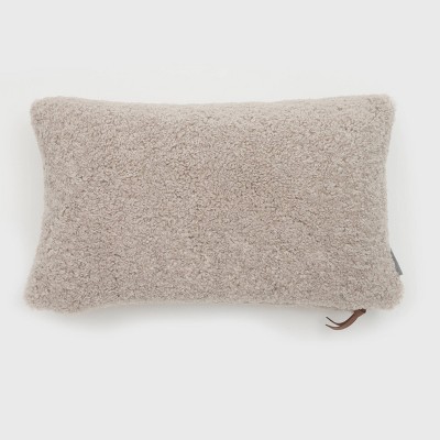 Shearling Amanda Taupe Lumbar Pillow