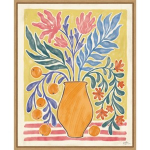 Amanti Art Cyprus and Orange Still Life V by Janelle Penner Canvas Wall Art Print Framed 16 x 20-in. - 1 of 4