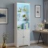 KTMBDW Modern Bookshelves and Bookcases with Doors Floor Standing 5 Shelf Display Storage Shelves 70.9" Tall Bookcase for Home Office, Living Room - 4 of 4