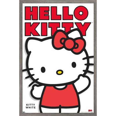 Trends International Hello Kitty and Friends - Kuromi Framed Wall Poster Prints Barnwood Framed Version 14.725 x 22.375