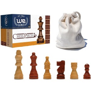 WE Games French Staunton Wood Chess Pieces with 2.5 inch King - 1 of 4