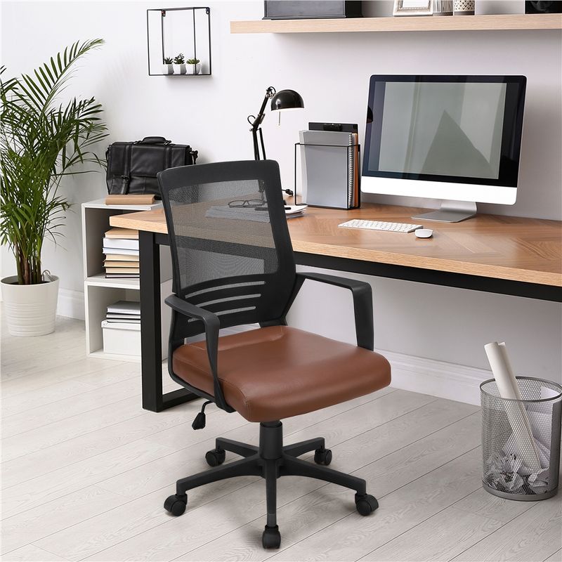 Yaheetech Adjustable Office Chair Midback Computer Chair with Lumbar Support, 3 of 12