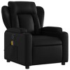 vidaXL Black Faux Leather Massage Recliner Chair - Manual Reclining Armchair For Elderly With Vibration, Cup Holders, Storage - 3 of 4