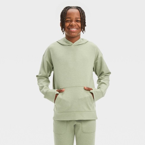 Boys Mesh Spacer Hooded Sweatshirt All In Motion Olive Green Xl Target