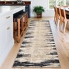 Modern Abstract Striped Area Rug Machine Washable Stain Resistant Indoor Carpet Low Pile Non Slip Non Shedding Floor Cover for Living Room Bedroom - 2 of 4