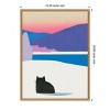 Amanti Art Black Cat Fur in White Snow by Little Dean Framed Canvas Wall Art - 3 of 4