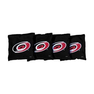 NHL Carolina Hurricanes Corn-Filled Cornhole Bags Black - 4pk