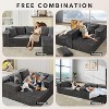 106-inch Cloud-shaped Combination Sofa, Sofa with Lounge Chair, 3-seat L-shaped Sofa for the Living Room, Memory Foam Deep Seat - 3 of 4