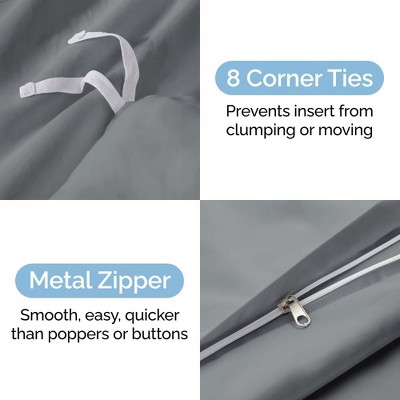 Steel Blue Full Size Ultra Soft Microfiber Duvet Cover Set