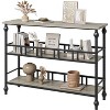 Console Table 43”, 3-Tier Industrial Entryway Table, Narrow Entrance Sofa Table with Shelves Sofa Table for Hallway, Living Room, Small Space - 2 of 4