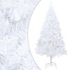 Aghana Digitals 70.9in Pre-Lit White PVC Steel Christmas Tree, LED Lights, Cone-Shaped, - 2 of 4