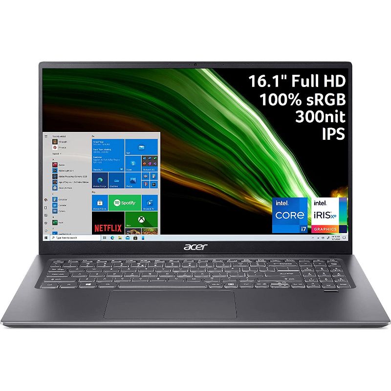 Acer Swift 3 - 16.1" Laptop Intel Core i5-11300H 3.10GHz 8GB RAM 512GB SSD W11H - Manufacturer Refurbished, 1 of 5