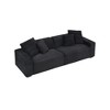 104.72" Corduroy Sofa with 4 Throw Pillows & Solid Wood Frame - 3 of 4