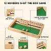 GSE Wooden Shut The Box 12 Numbers Dice Game with 2 Wooden Dices, Classic Popular English Pub Game - 2 of 4