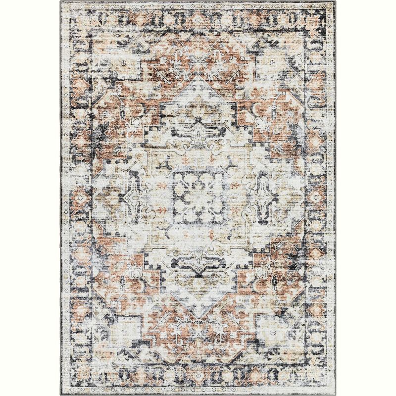 Well Woven Elle Basics Rendezvous - Non-Slip Rubber Backed Washable Modern Vintage Area Rug -for Living Room, Bedroom, Hallways, and Kitchen, 1 of 10