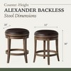 Maven Lane Alexander Backless Swivel Vegan Leather Counter Height Bar Stool - 4 of 4