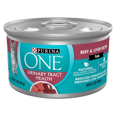 Purina One Urinary Tract Health Beef & Liver Pate Premium Wet Cat Food 