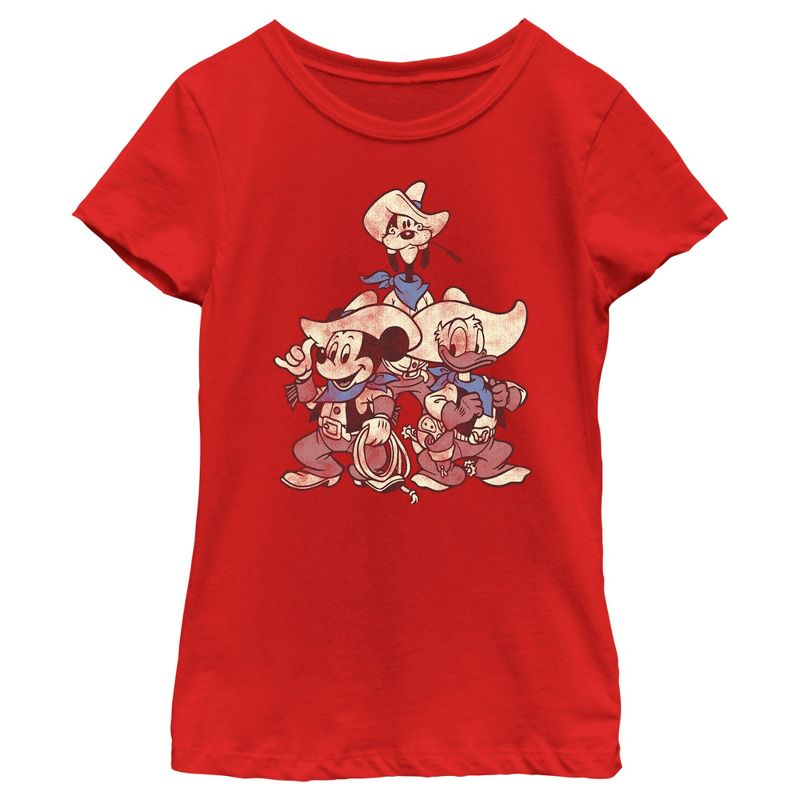 Girl's Disney Mickey & Friends Cowboys T-Shirt, 1 of 6