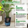 Rectangular Planters Set of 2 Large Modern Plant Pots with Drainage Holes＆Water Level Monitor＆Wheels Outdoor and Indoor for Patio, Porch - 4 of 4