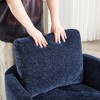 360-degree Chenille Swivel Chair with Metal Turntable Base - 3 of 4
