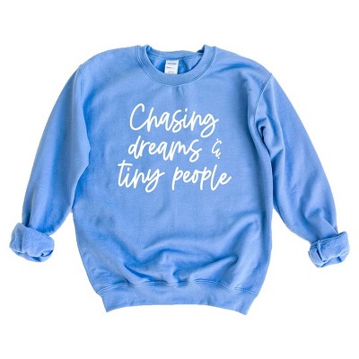 Simply Sage Market Women's Graphic Sweatshirt Chasing Dreams and Tiny People