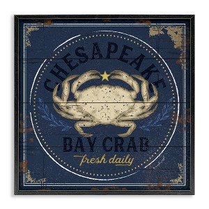 Stupell Industries Vintage Chesapeake Bay Crab Framed Giclee Art - 1 of 4