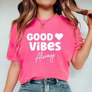 Simply Sage Market Good Vibes Always Garment Dyed Tee - 1 of 4