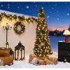 Racxily 7ft Pre-Lit Bent Top Christmas Tree, Whimsical Slim Fir with 300 LEDs & Metal Stand - 2 of 4