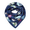 Wrapables Large Fashionable Cats Head Wrap Square Scarf 35 x 35 Inches, Midnight Blue - 2 of 4