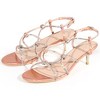 Allegra K Women's Rhinestone Strappy Slingback Stiletto Heel Sandals - 2 of 4