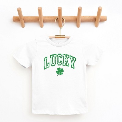 The Juniper Shop Lucky Clover Distressed Toddler Short Sleeve Tee