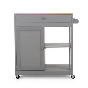 Telfair Kitchen Cart with Wheels - Christopher Knight Home - 1 of 4