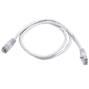 Monoprice Cat5e Ethernet Patch Cable - 3 Feet - White | Network Internet Cord - RJ45, Stranded, 350Mhz, UTP, Pure Bare Copper Wire, 24AWG - 1 of 4