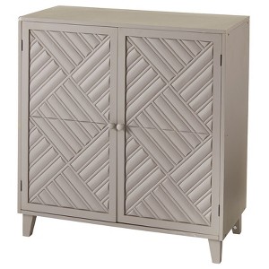 The Lakeside Collection 2-Door Cabinet with Chevron Design - 1 of 2