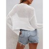 Womens Cropped Cardigan Sweaters Causal Open Front Lightweight Long Sleeve Knit Cardigan - 4 of 4