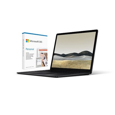Microsoft Surface Laptop 3 13.5" Intel Core i7 16GB RAM 512GB SSD Matte Black Metal + Microsoft 365 Personal 1 Year Subscription For 1 User