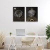 Stupell Industries Celestial Gold Sun and Moon 2pc Framed Giclee Art Set, White, 16" x 20" - 2 of 4