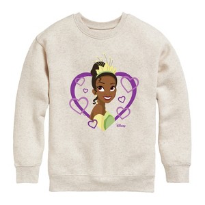 Boys' - Disney - Tiana Hearts Graphic Long Sleeve Fleece Sweatshirt - 1 of 4
