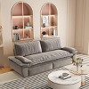 Queen Size Velvet Pull Out Sofa Bed, 3-in-1 Convertible Sleeper Sofa Bed with Armrest, Space-Saving Loveseat Bed with Iron Frame-Baofuwish - 3 of 4
