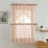 HLC.ME Jolene Floral Rod Pocket Lace Sheer Short Valance for Small Windows, Kitchen and Bathroom - 54 W x 18 L - 4 of 4