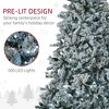 NicBex 7.5ft Prelit Snow Flocked Artificial Christmas Tree with 1254 Branch Tips, 500 Cold LED Lights and Metal Base for Indoor, Green - 4 of 4
