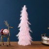 Northlight Small Layered Feather Cone Tree Glittered Christmas Decoration - 16" - Pink - 2 of 4
