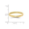 Black Bow Jewelry 3mm 10K White or Yellow Gold Half Round Milgrain Comfort Fit Band - 3 of 4